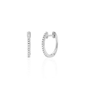 EF Collection Diamond Mini Huggie Earring
